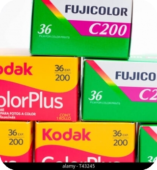 35mm film Kodak and fujifilm